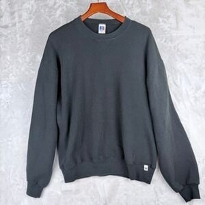 90's y2k Vintage Russell Athletic Men's Black Crewneck Sweatshirt Casual Size XL